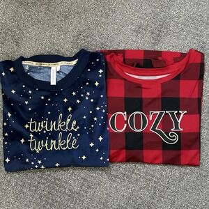 *NWT* Lot Of 2 Joyspun Long Sleeve Pajama Tops - Women's Size Medium